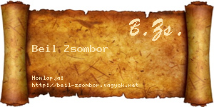 Beil Zsombor névjegykártya